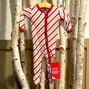 Kickee Holiday Muffin Ruffle footie.